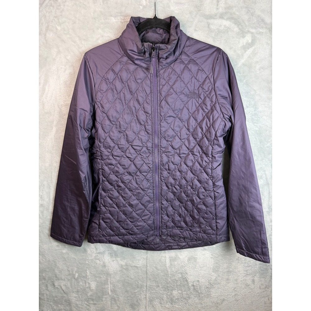THE NORTH FACE Womens M Purple Thermoball Quilted Insulated Full Zip Jacket